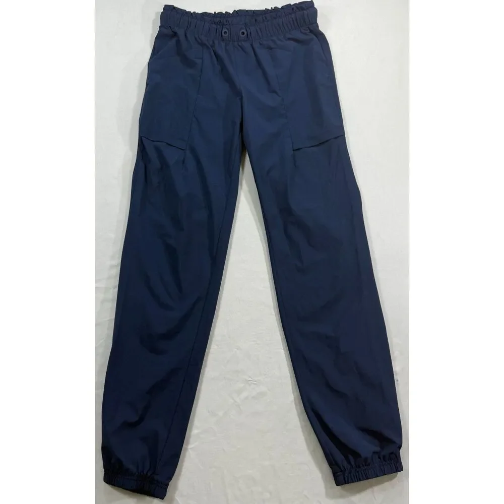 Athleta Girl Navy Blue Run Free Cargo Joggers Size 14 XL